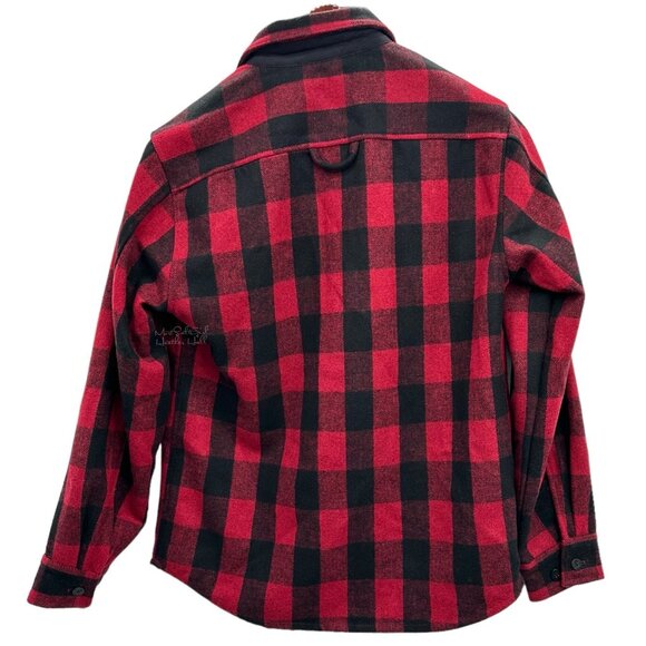 Rainforest Red Buffalo Plaid Button-Up Flannel Shirt Size Small - Picture 2 of 3